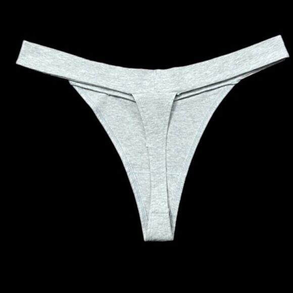 Victorias Secret Pink Set of 4 Soft Cotton Thong Panty Gray Black Orange XXL - Picture 8 of 9